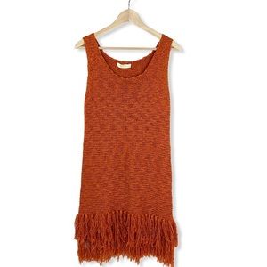 Entro | Sleeveless Tassled Fringed Sweater Dress M